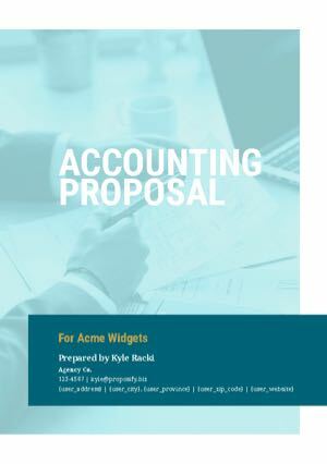 Accounting proposal template cover
