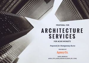 Architecture proposal template cover