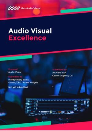 Audio visual proposal template cover