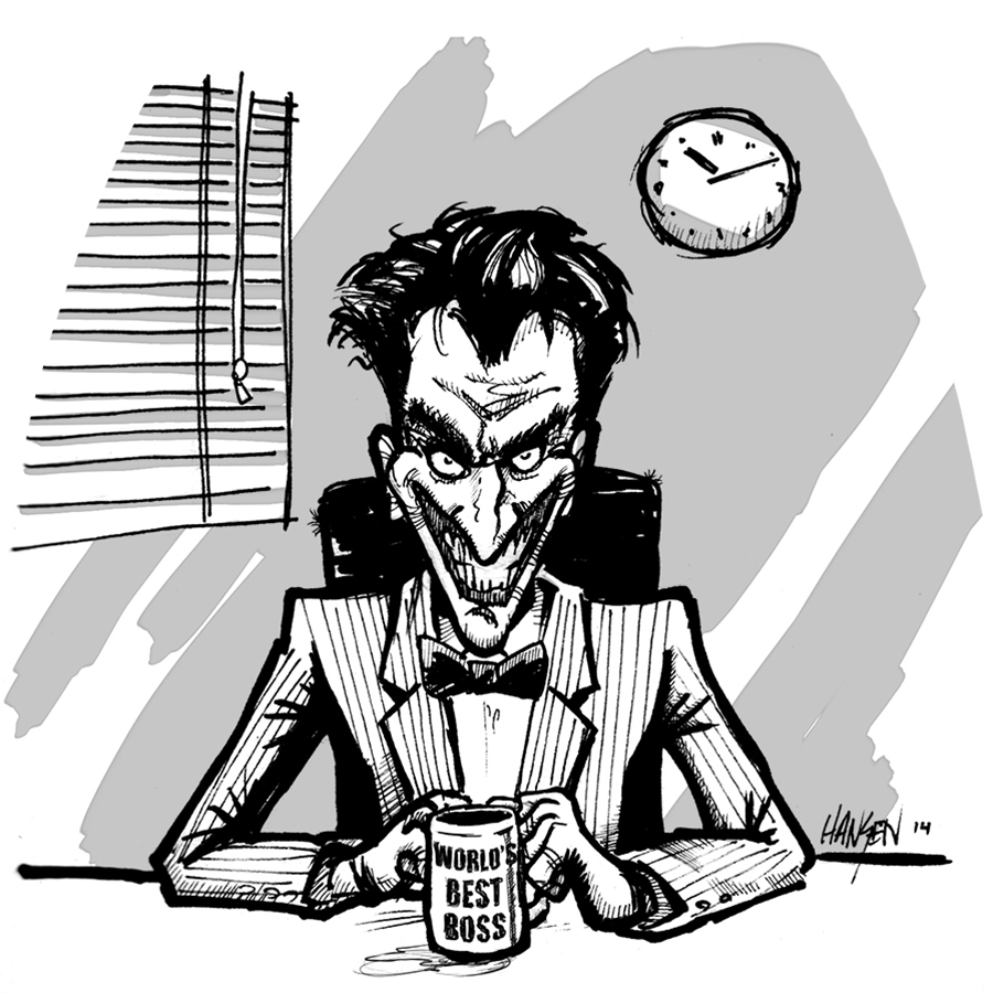 the joker with the coffee "best boss"