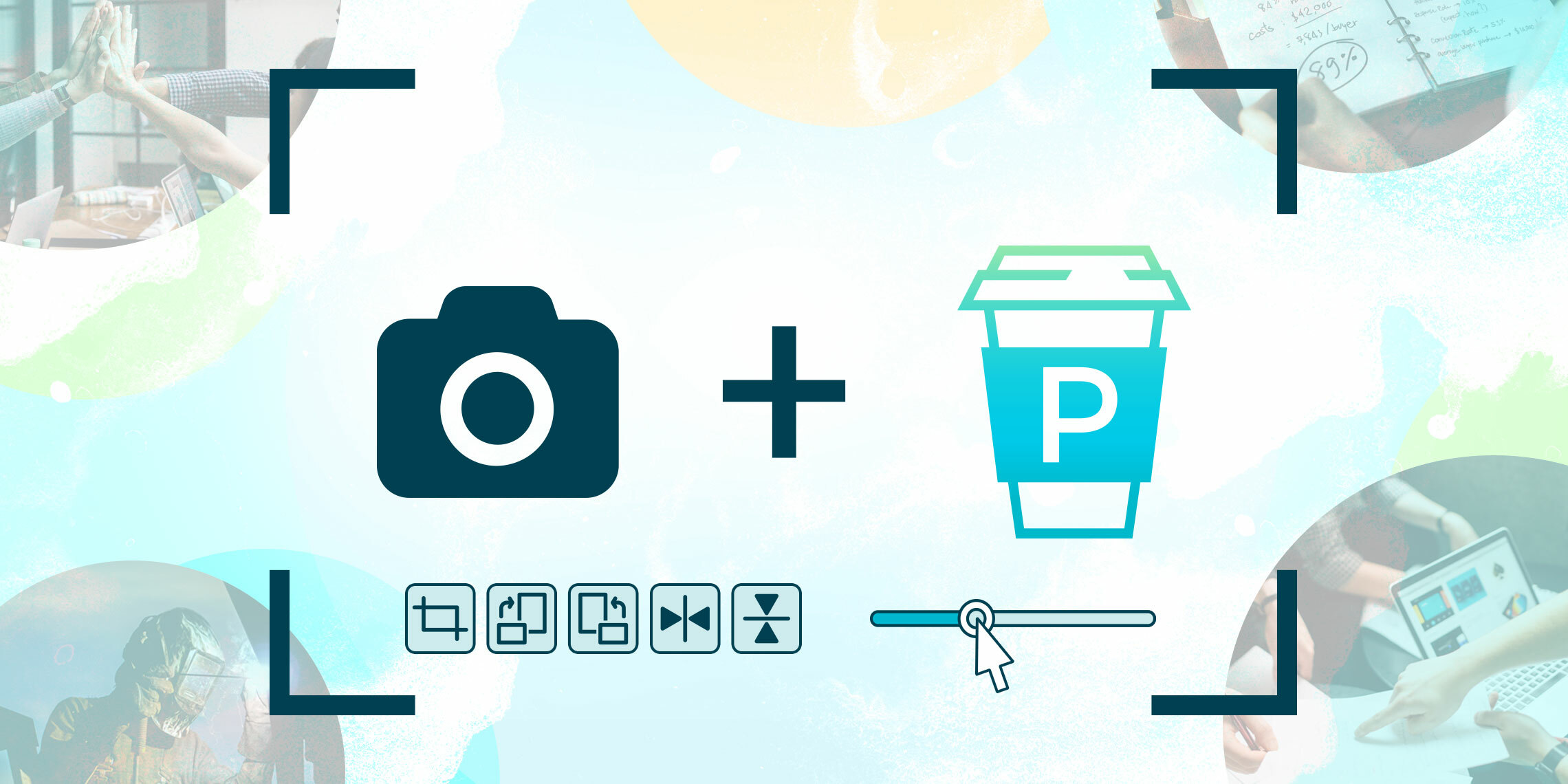 proposify image integration with unsplash photo editor cropping icons
