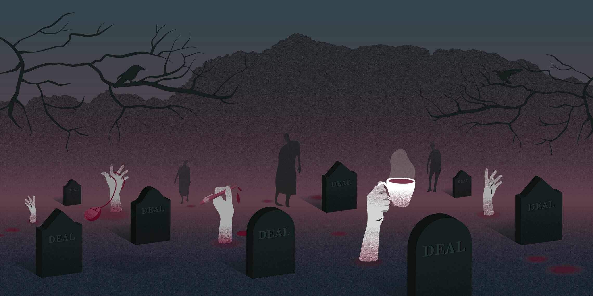 a graveyard of dead deals with bad branding
