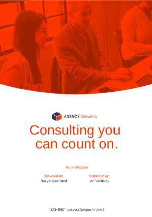Business consulting proposal template cover