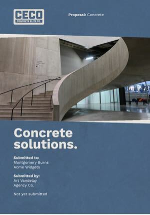 Concrete proposal template cover
