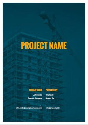 Construction proposal template cover