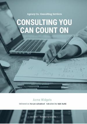 Consulting proposal template cover