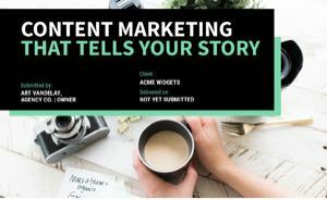 Content marketing proposal template cover