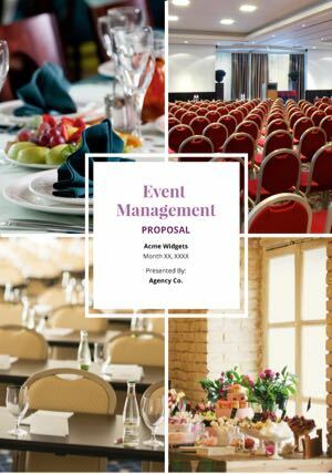 Event management proposal template cover