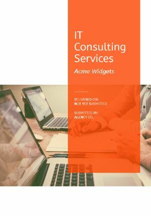 It services proposal template cover