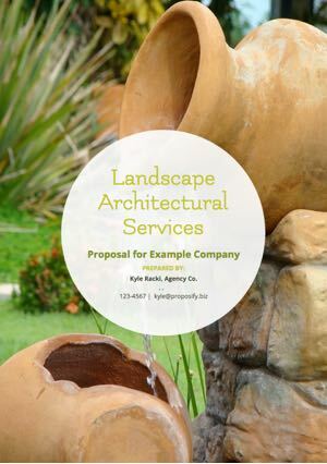 Landscaping proposal template cover