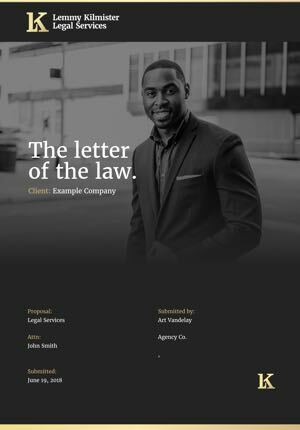 Legal services proposal template cover