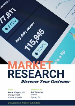 Market research proposal template cover