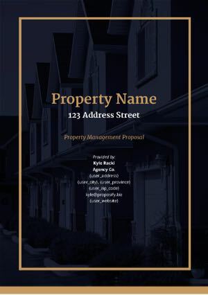 Property management proposal template cover