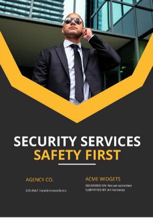 Security proposal template cover