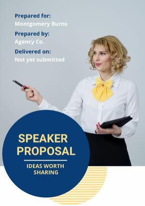 Speaker proposal template cover