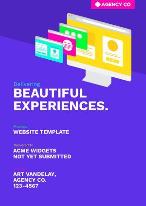 Website proposal template cover