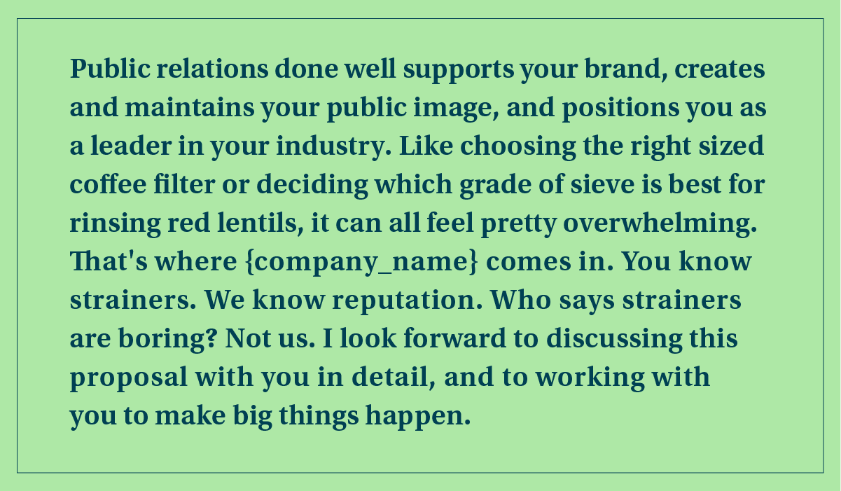 public relations proposal cover letter example