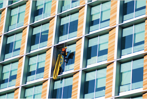 Window washing services in action