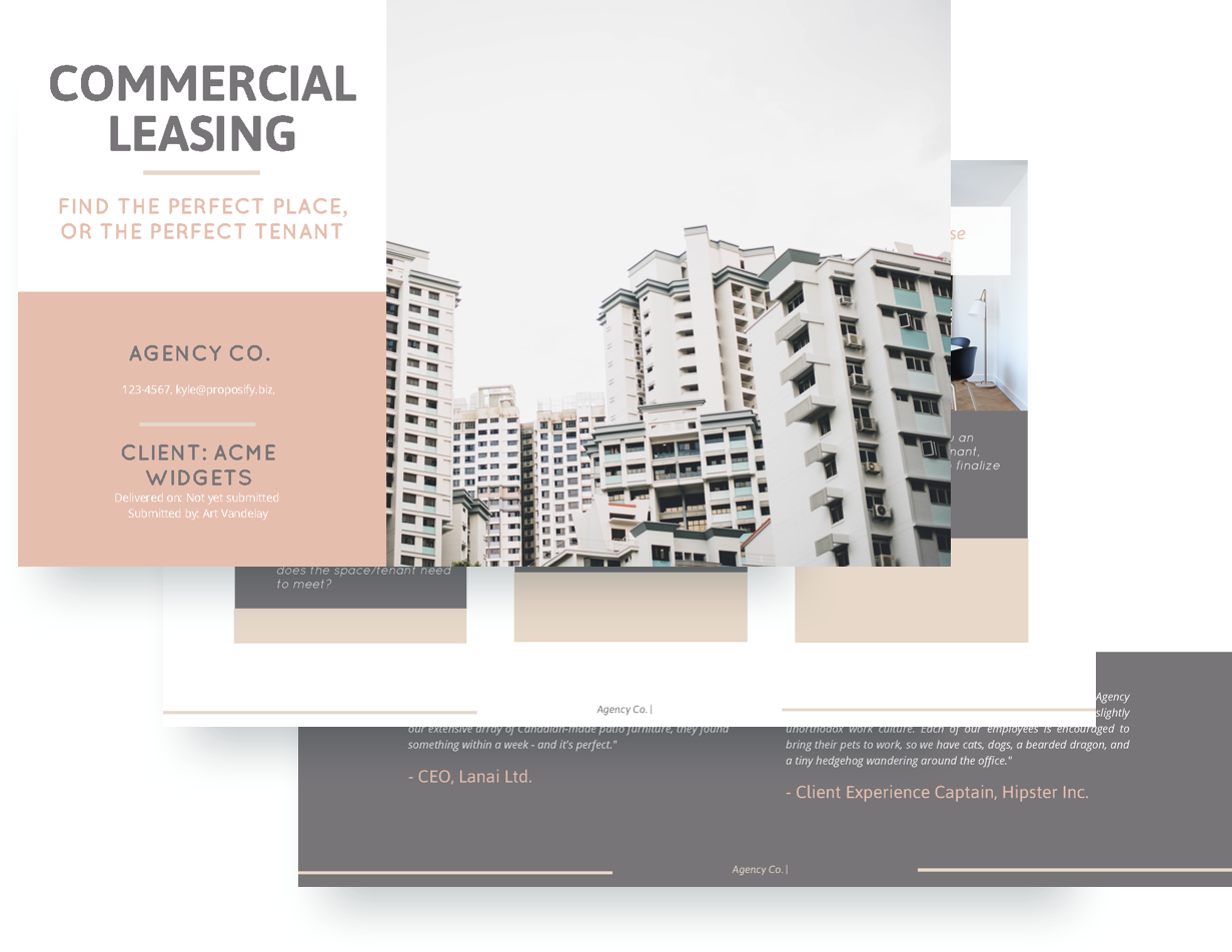 free commercial lease proposal template
