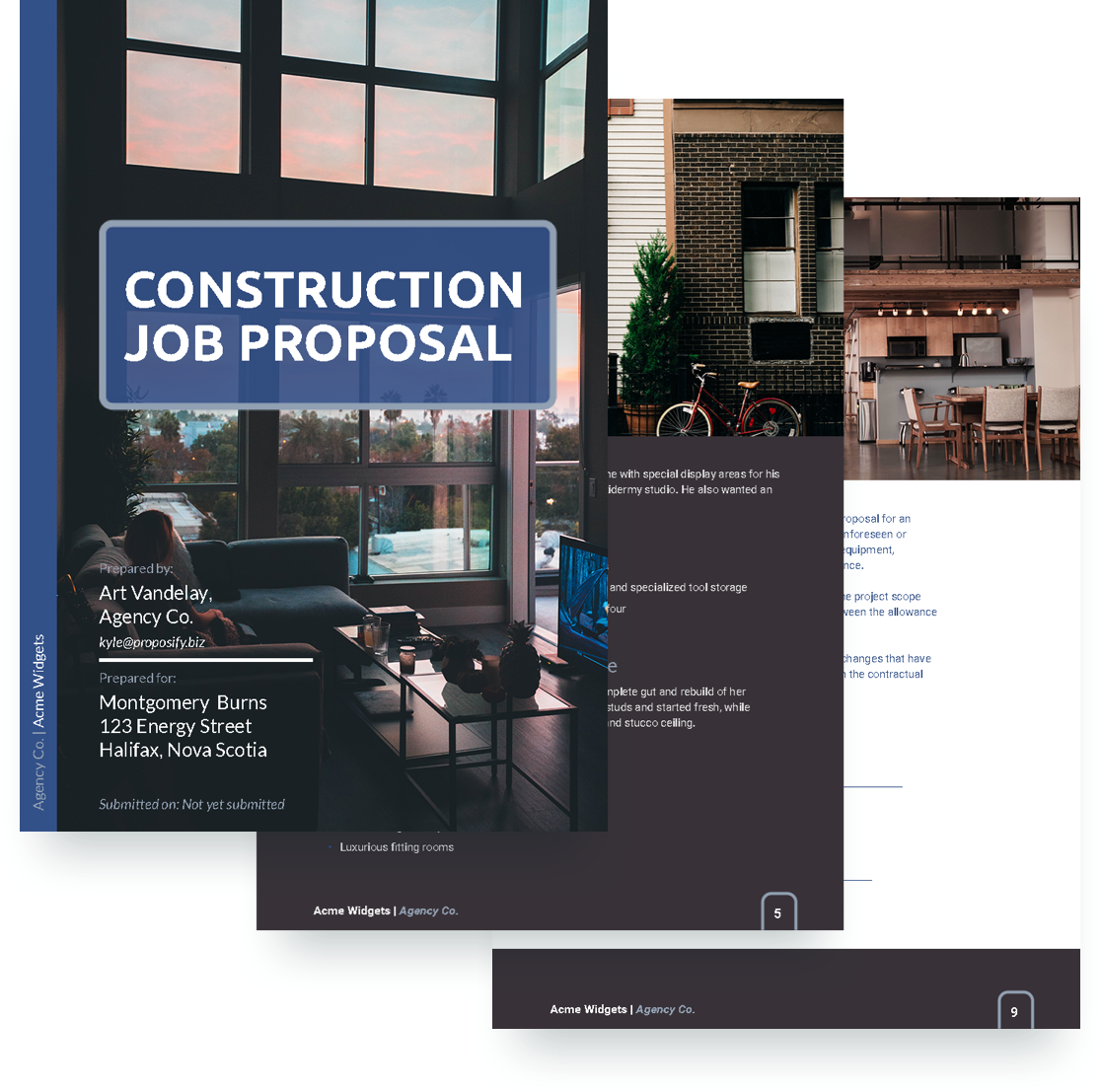 free construction job proposal template