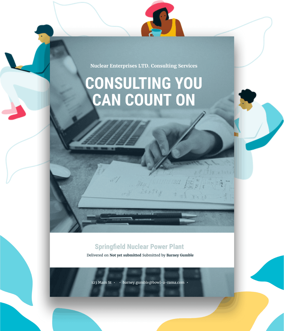 Sample cover page for a business consulting proposal.