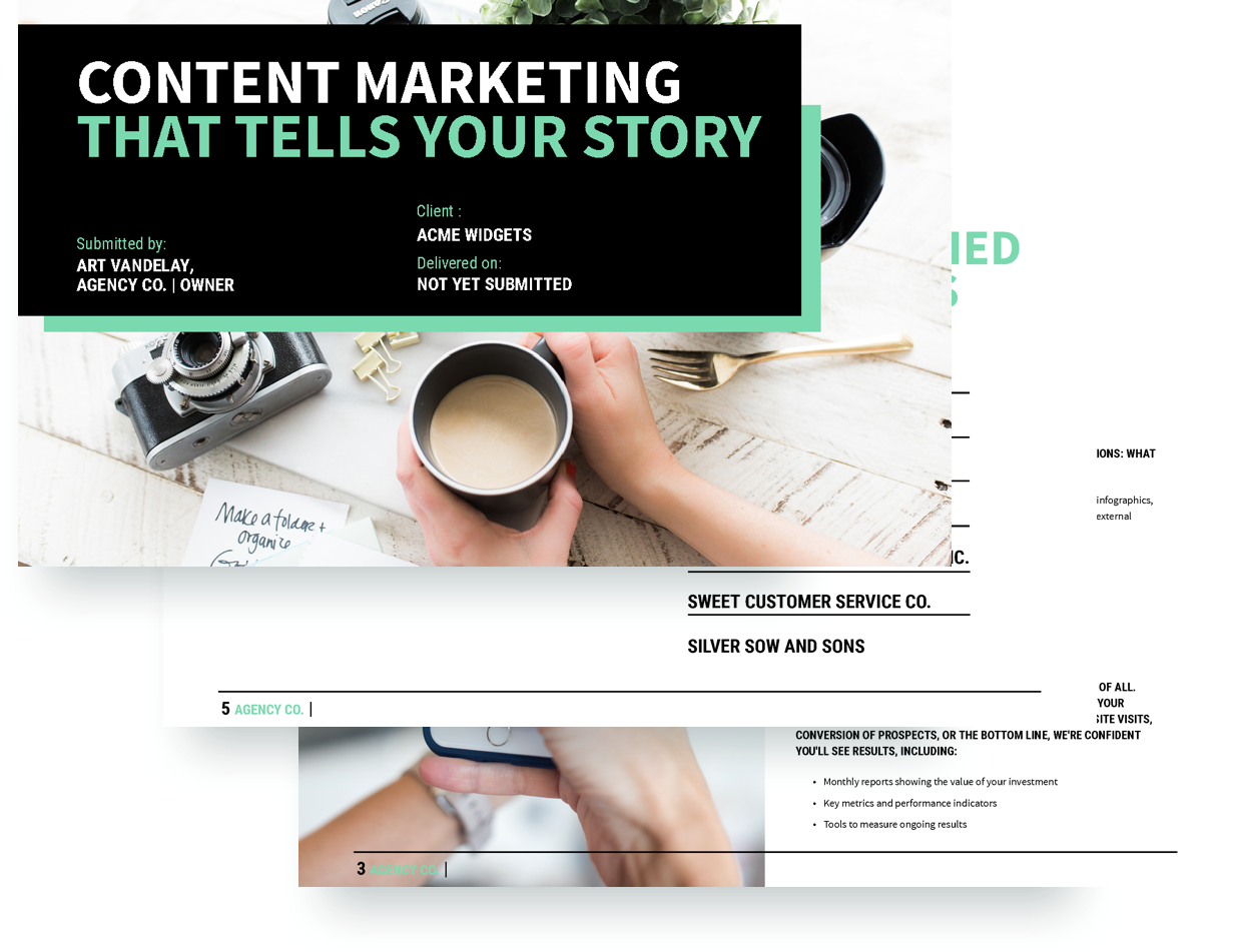 free content marketing proposal template