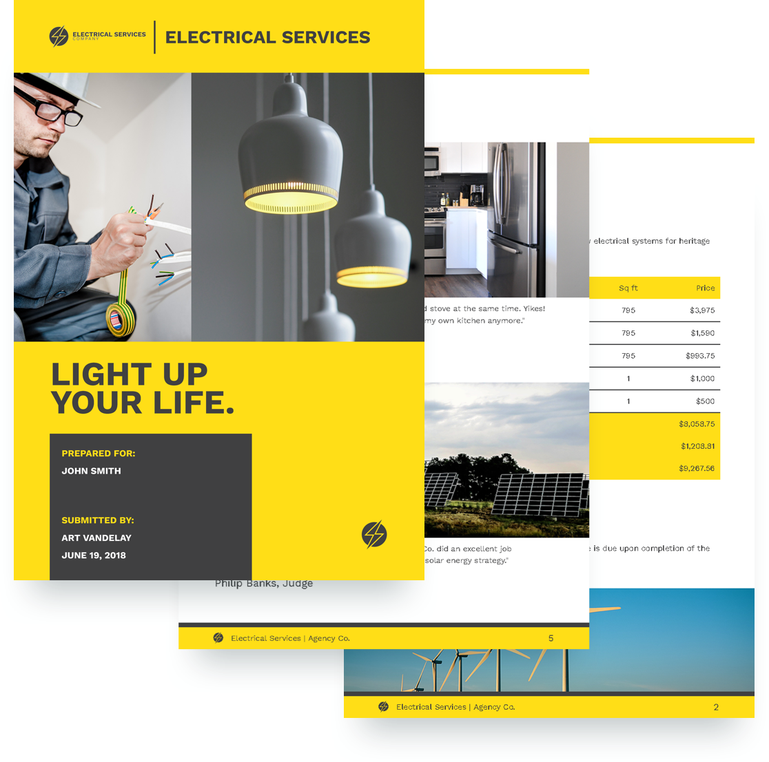 free electrical services proposal template