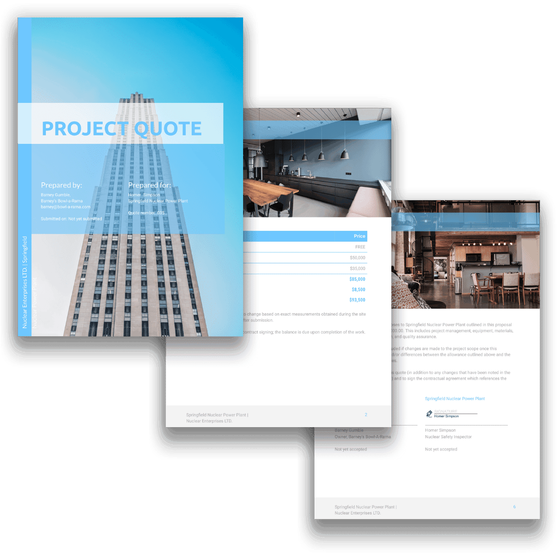 free project quote template