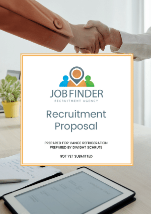 Recruitment proposal template cover