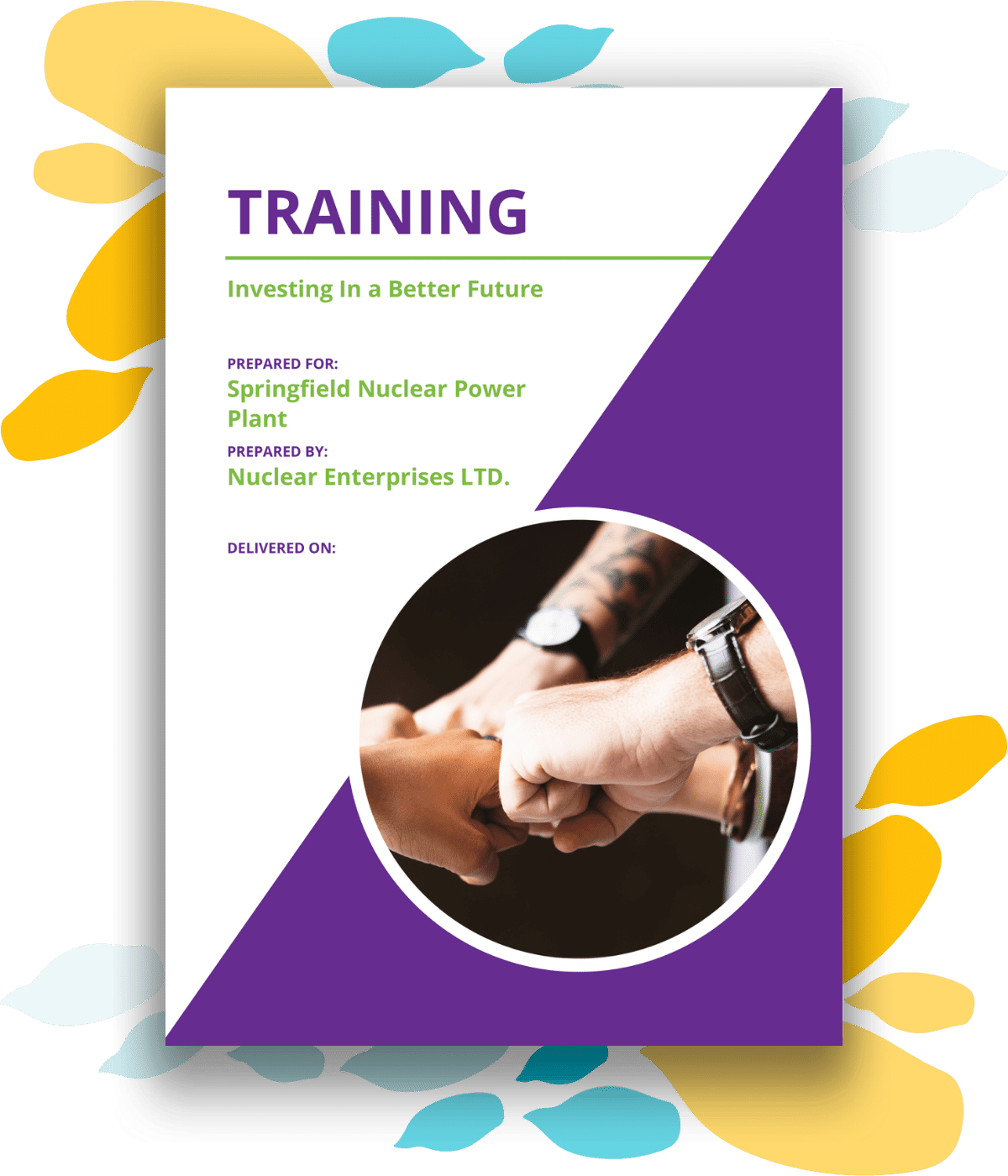 Training proposal template cover page